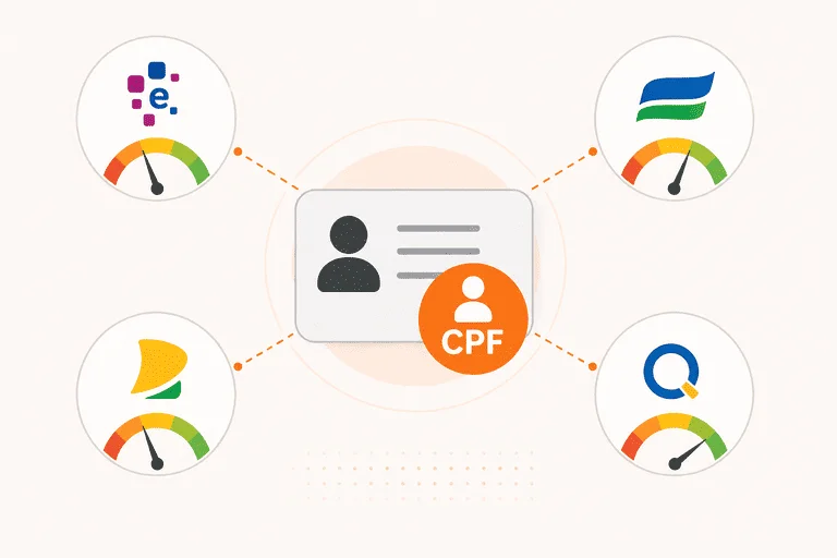 Quatro bureaus de crédito do Brasil — Serasa, Boa Vista, SPC e Quod calculam scores diferentes