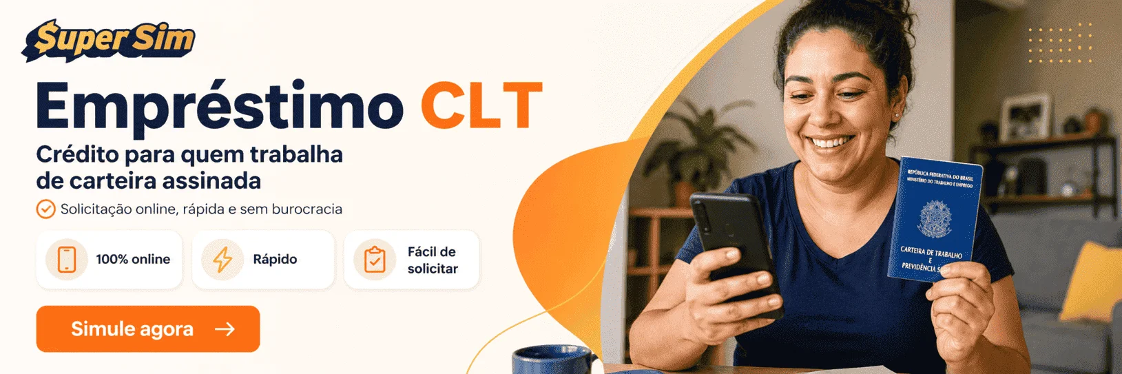 Pessoa feliz conseguindo um empréstimo destinado a pessoas com emprego formal