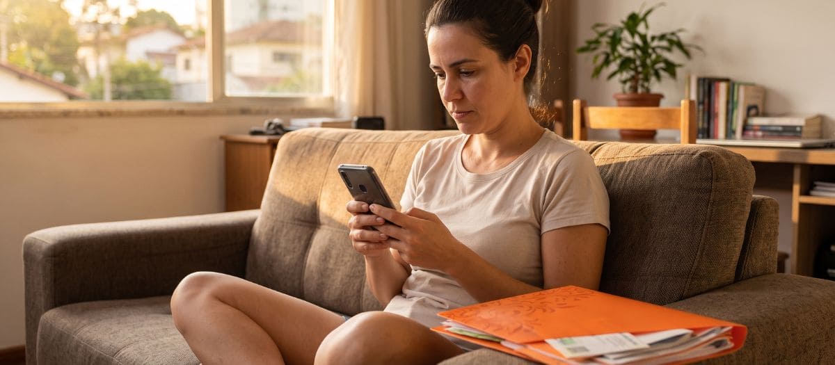 Mulher que recebe Bolsa Família pesquisa empréstimo bolsa família negativado
