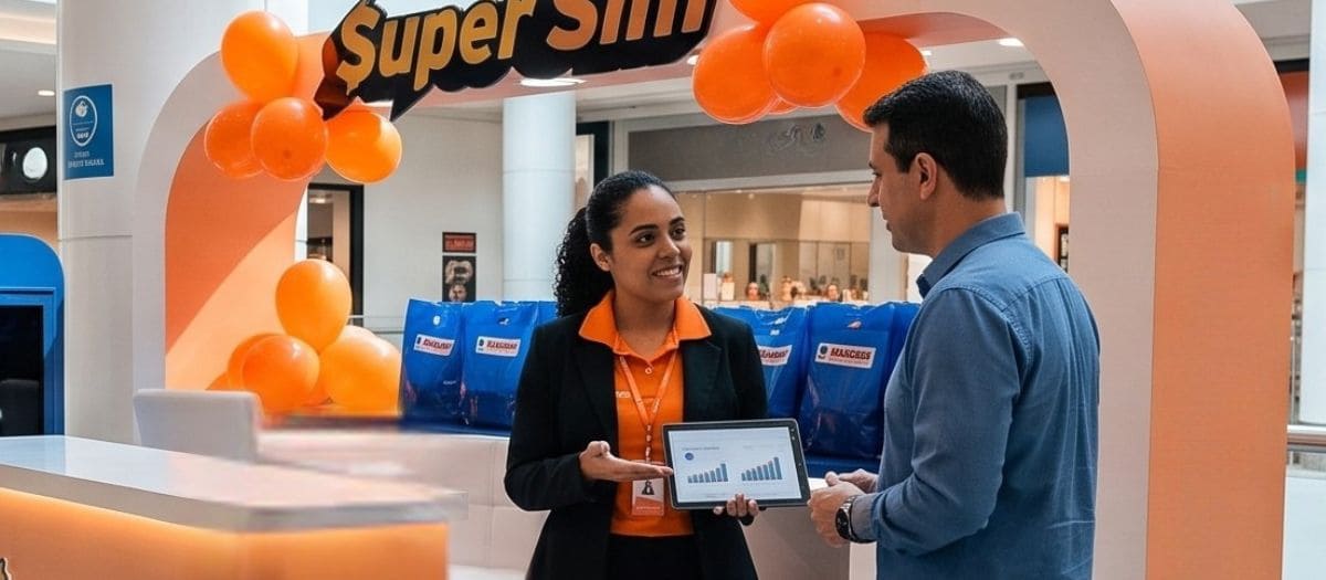 Loja Conceito da SuperSim no shopping, onde acontece a consultoria financeira gratuita